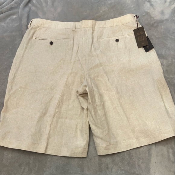 New! Tasso Elba Island Men's Natural Linen Cream Shorts 3345 - Picture 8 of 9